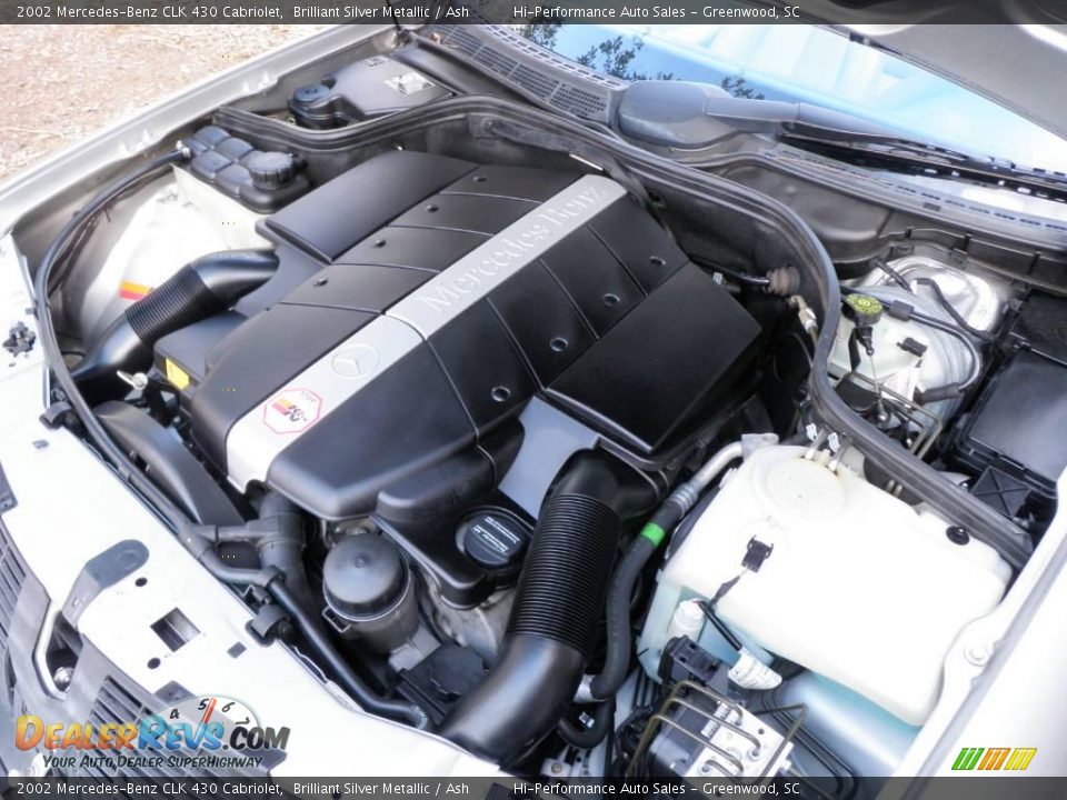 2002 Mercedes-Benz CLK 430 Cabriolet Brilliant Silver Metallic / Ash Photo #31