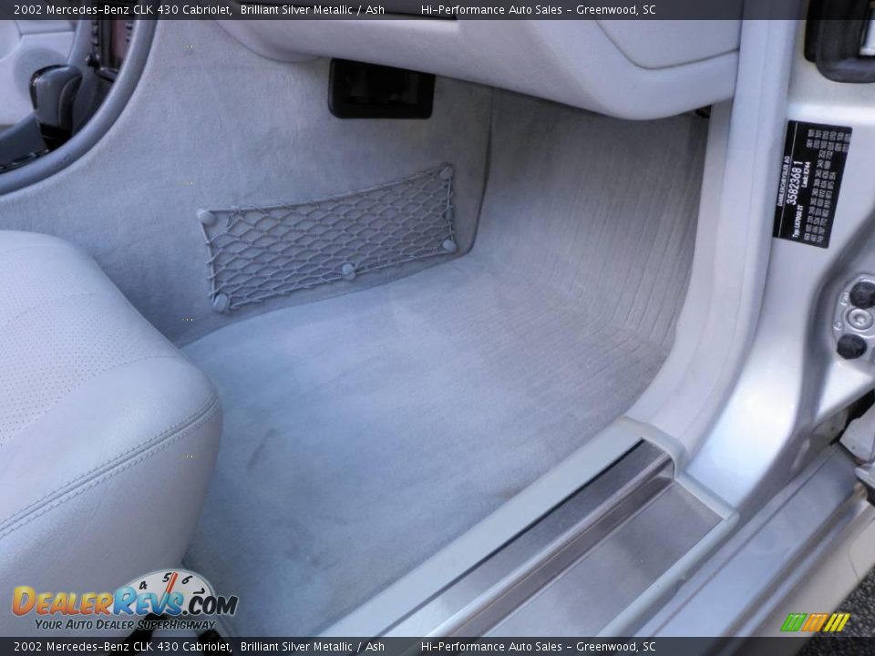 2002 Mercedes-Benz CLK 430 Cabriolet Brilliant Silver Metallic / Ash Photo #34