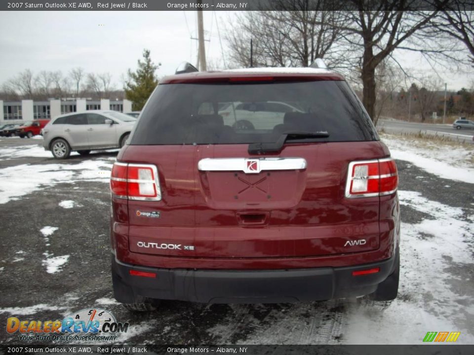 2007 Saturn Outlook XE AWD Red Jewel / Black Photo #5