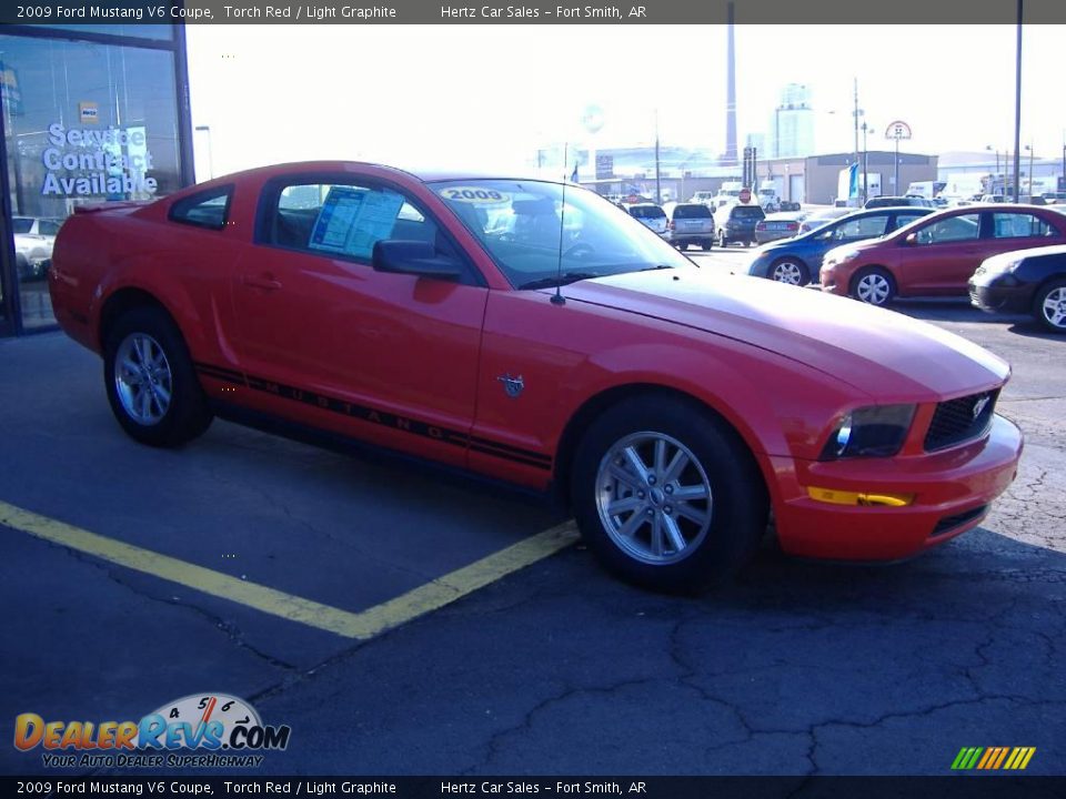2009 Ford Mustang V6 Coupe Torch Red / Light Graphite Photo #3