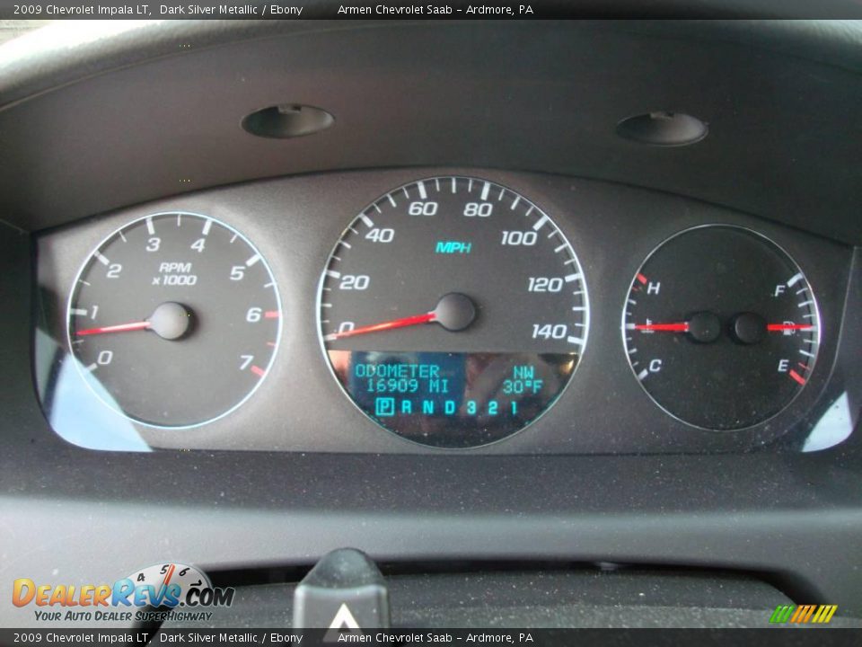 2009 Chevrolet Impala LT Dark Silver Metallic / Ebony Photo #30
