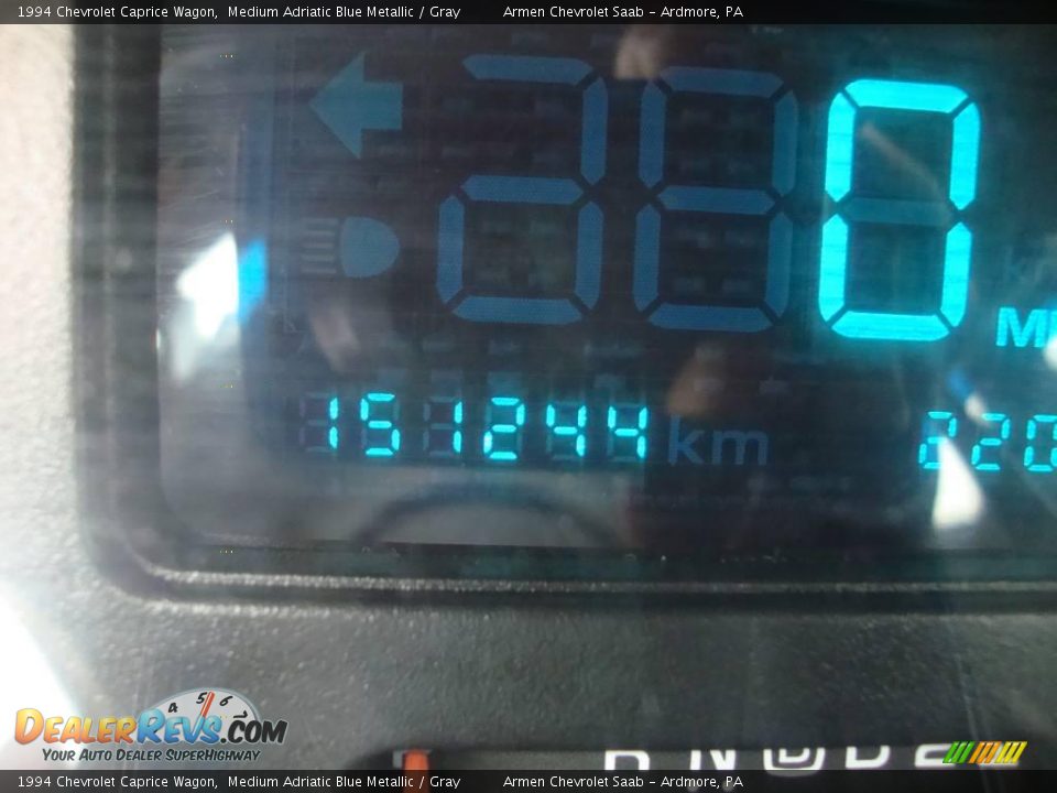 1994 Chevrolet Caprice Wagon Medium Adriatic Blue Metallic / Gray Photo #33
