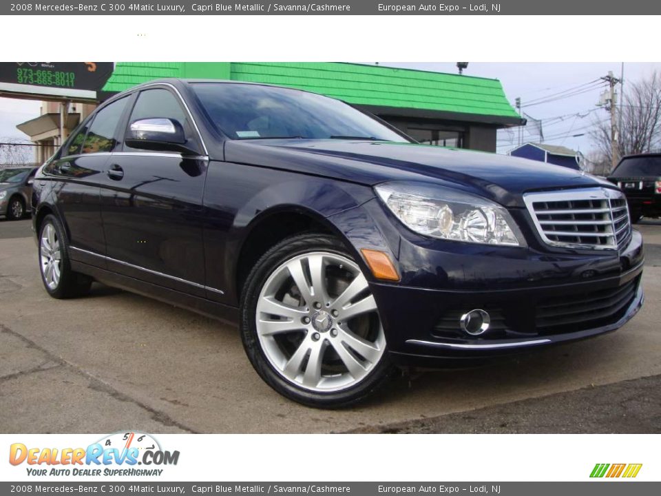 2008 Mercedes-Benz C 300 4Matic Luxury Capri Blue Metallic / Savanna/Cashmere Photo #2