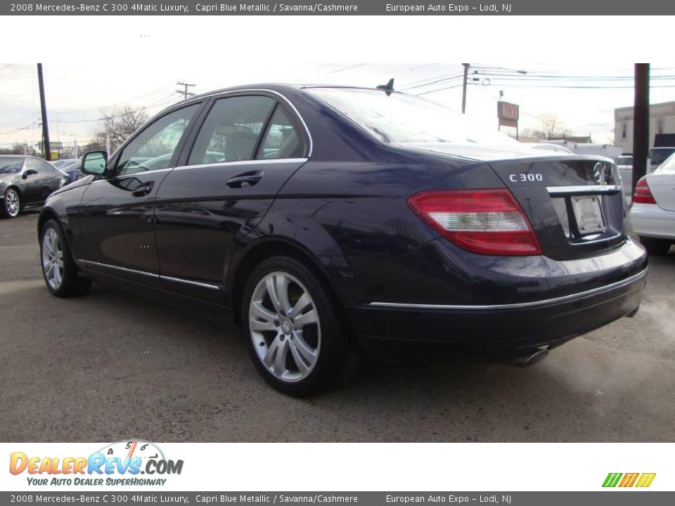 2008 Mercedes-Benz C 300 4Matic Luxury Capri Blue Metallic / Savanna/Cashmere Photo #3