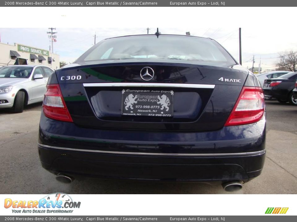 2008 Mercedes-Benz C 300 4Matic Luxury Capri Blue Metallic / Savanna/Cashmere Photo #5