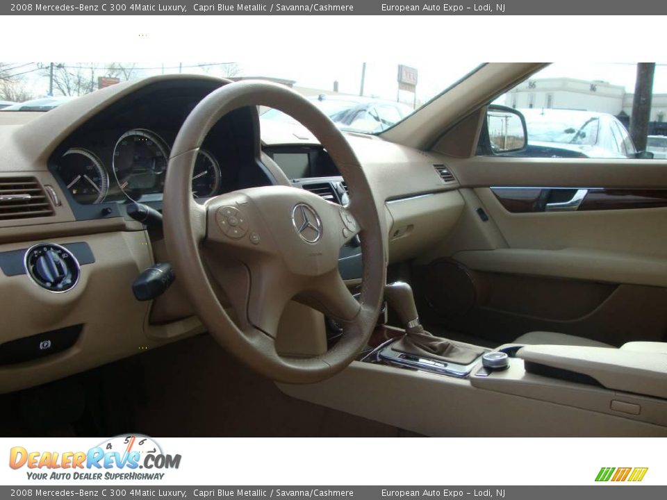 2008 Mercedes-Benz C 300 4Matic Luxury Capri Blue Metallic / Savanna/Cashmere Photo #6