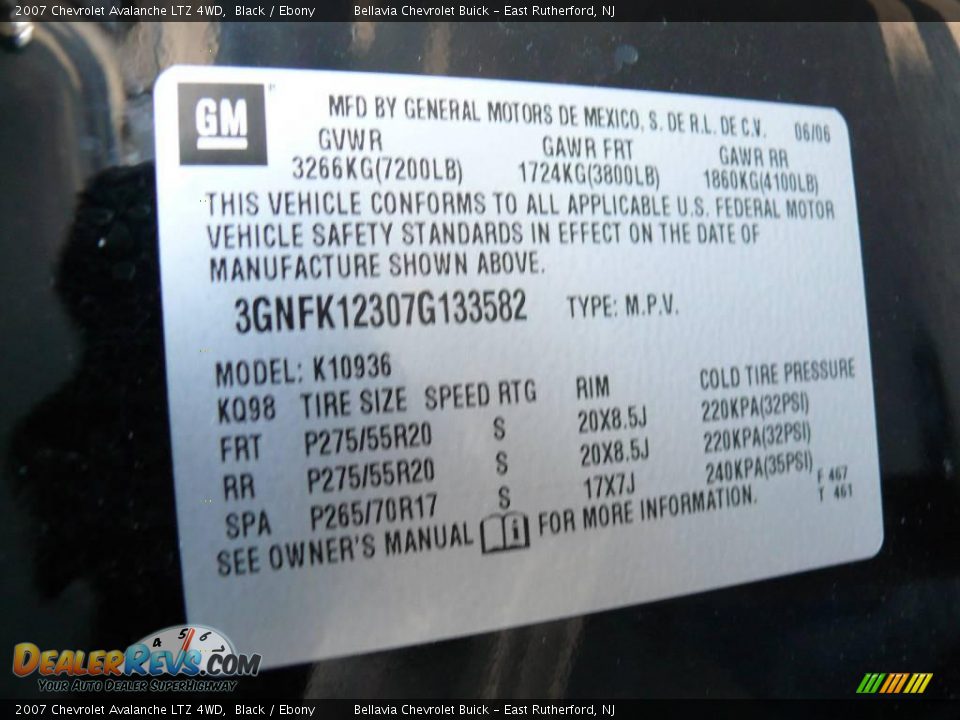 2007 Chevrolet Avalanche LTZ 4WD Black / Ebony Photo #15