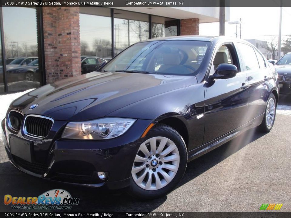 2009 BMW 3 Series 328i Sedan Monaco Blue Metallic / Beige Photo #1