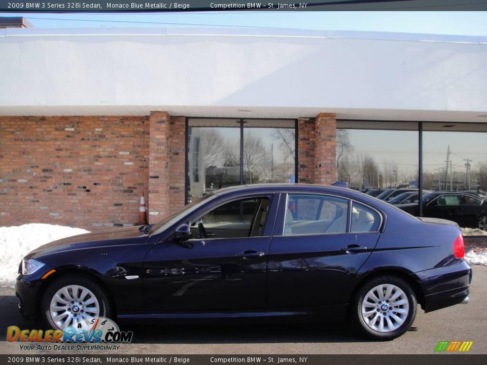2009 BMW 3 Series 328i Sedan Monaco Blue Metallic / Beige Photo #3