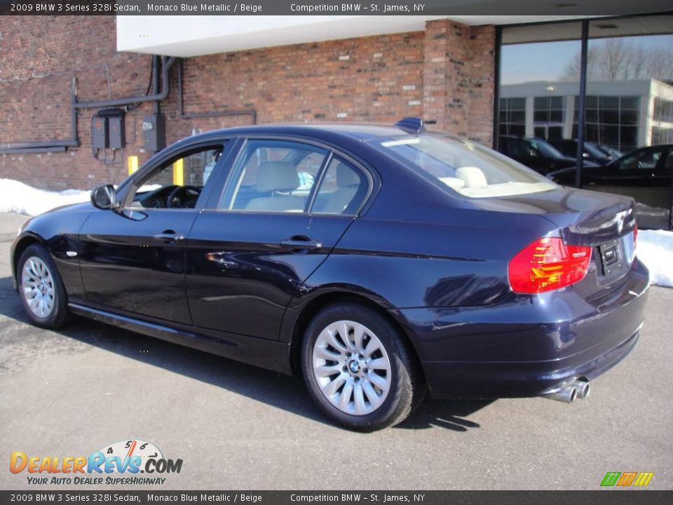 2009 BMW 3 Series 328i Sedan Monaco Blue Metallic / Beige Photo #4