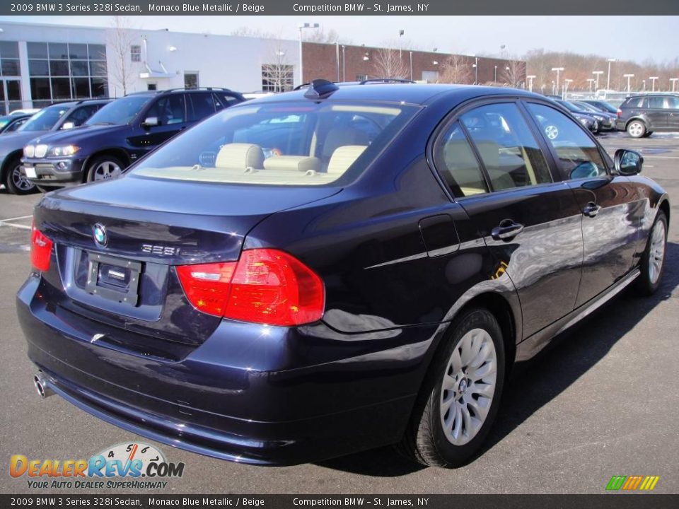 2009 BMW 3 Series 328i Sedan Monaco Blue Metallic / Beige Photo #5