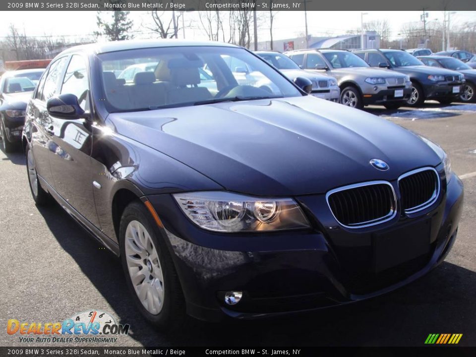 2009 BMW 3 Series 328i Sedan Monaco Blue Metallic / Beige Photo #6