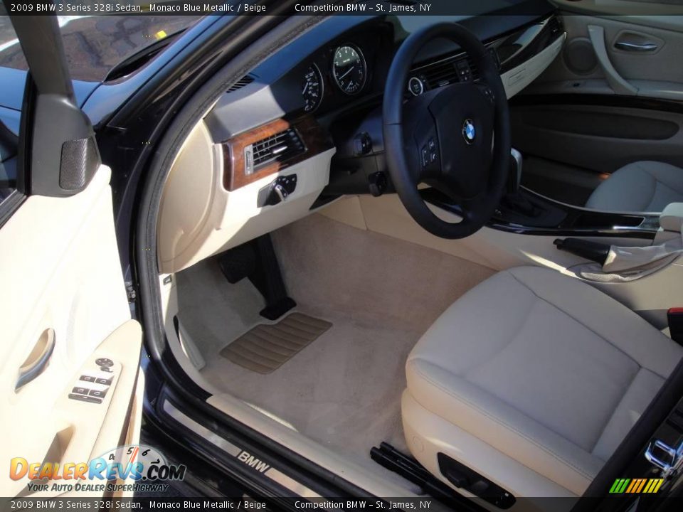 2009 BMW 3 Series 328i Sedan Monaco Blue Metallic / Beige Photo #10