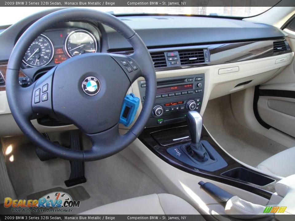 2009 BMW 3 Series 328i Sedan Monaco Blue Metallic / Beige Photo #11
