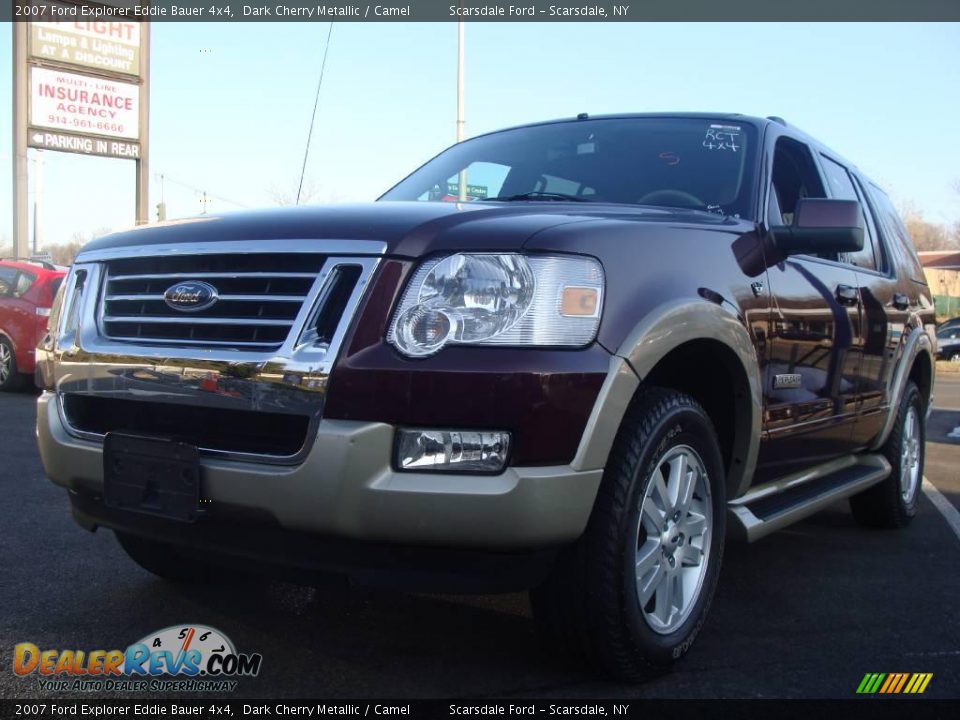 2007 Ford Explorer Eddie Bauer 4x4 Dark Cherry Metallic / Camel Photo #1