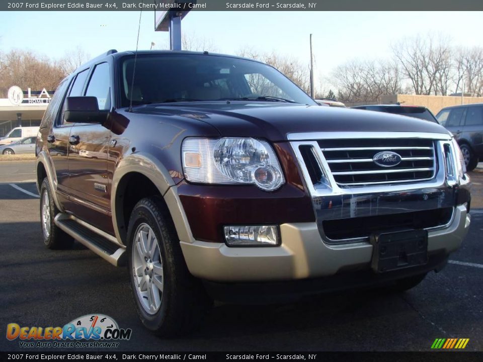 2007 Ford Explorer Eddie Bauer 4x4 Dark Cherry Metallic / Camel Photo #3