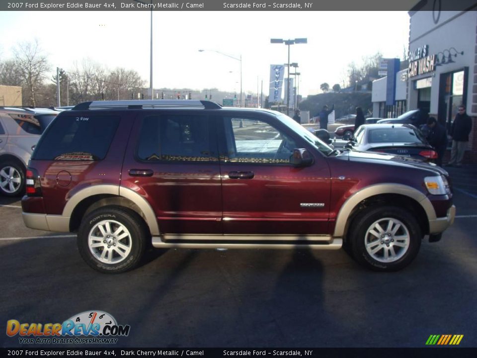 2007 Ford Explorer Eddie Bauer 4x4 Dark Cherry Metallic / Camel Photo #4