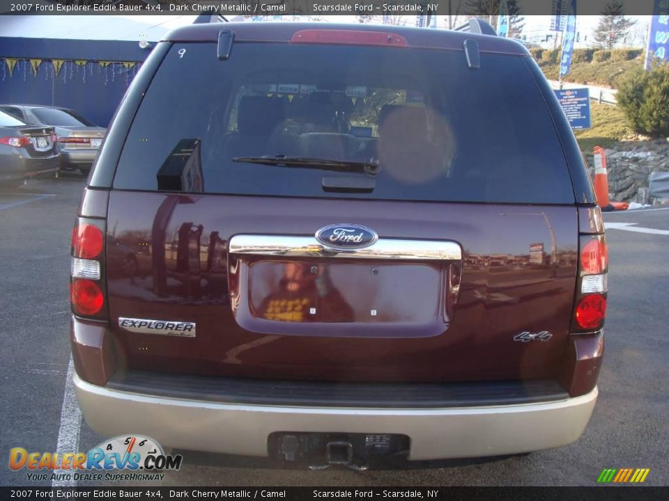 2007 Ford Explorer Eddie Bauer 4x4 Dark Cherry Metallic / Camel Photo #5