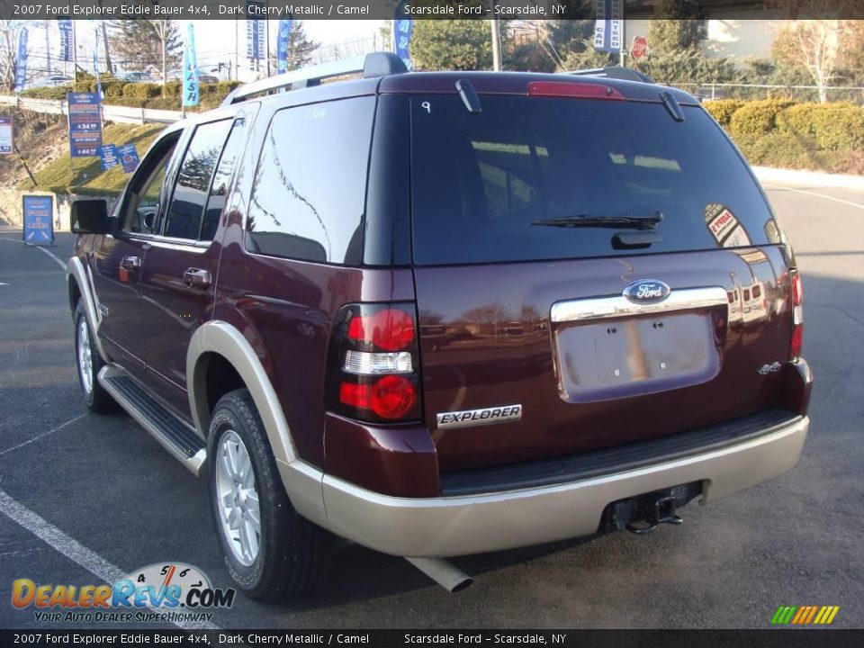 2007 Ford Explorer Eddie Bauer 4x4 Dark Cherry Metallic / Camel Photo #6