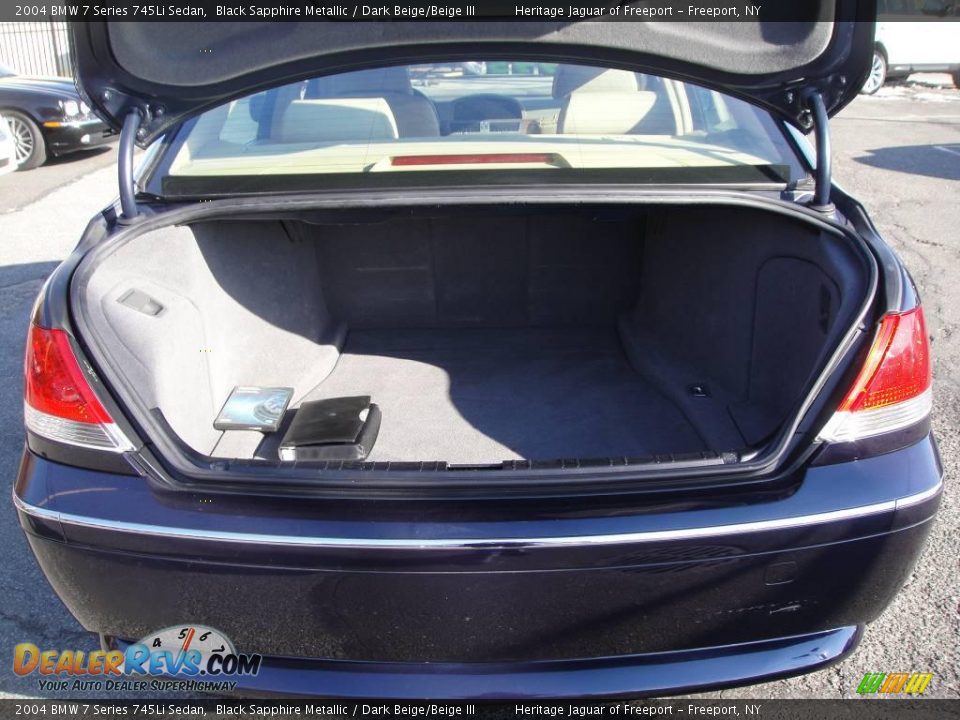 2004 BMW 7 Series 745Li Sedan Black Sapphire Metallic / Dark Beige/Beige III Photo #9