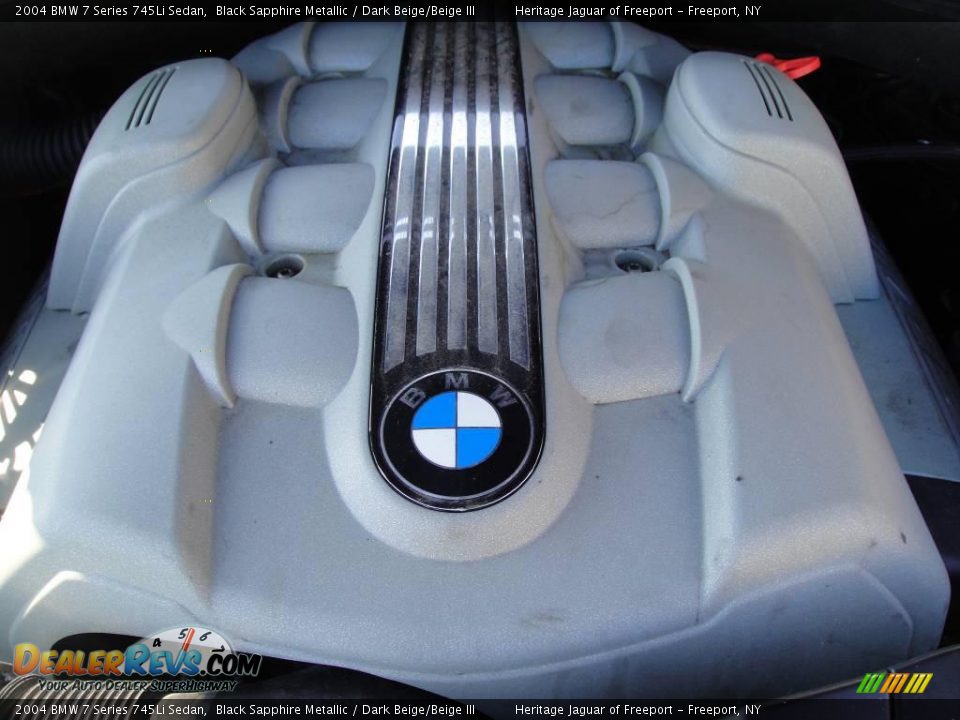 2004 BMW 7 Series 745Li Sedan Black Sapphire Metallic / Dark Beige/Beige III Photo #10