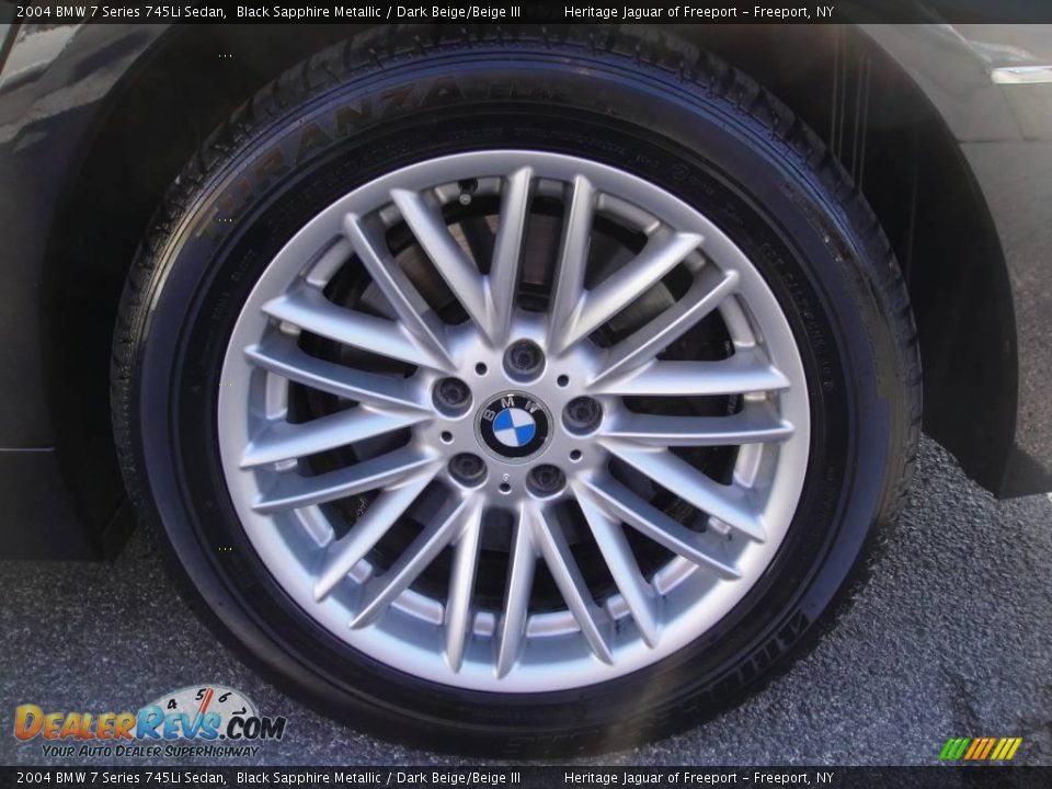 2004 BMW 7 Series 745Li Sedan Black Sapphire Metallic / Dark Beige/Beige III Photo #11