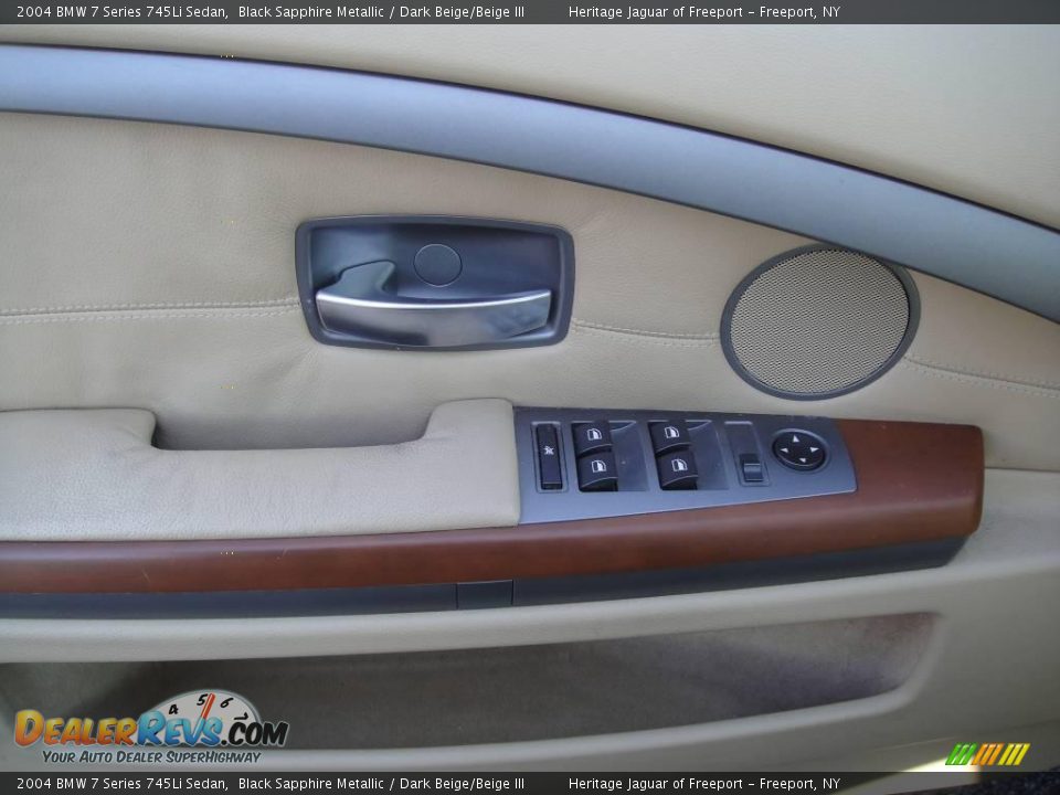 2004 BMW 7 Series 745Li Sedan Black Sapphire Metallic / Dark Beige/Beige III Photo #12