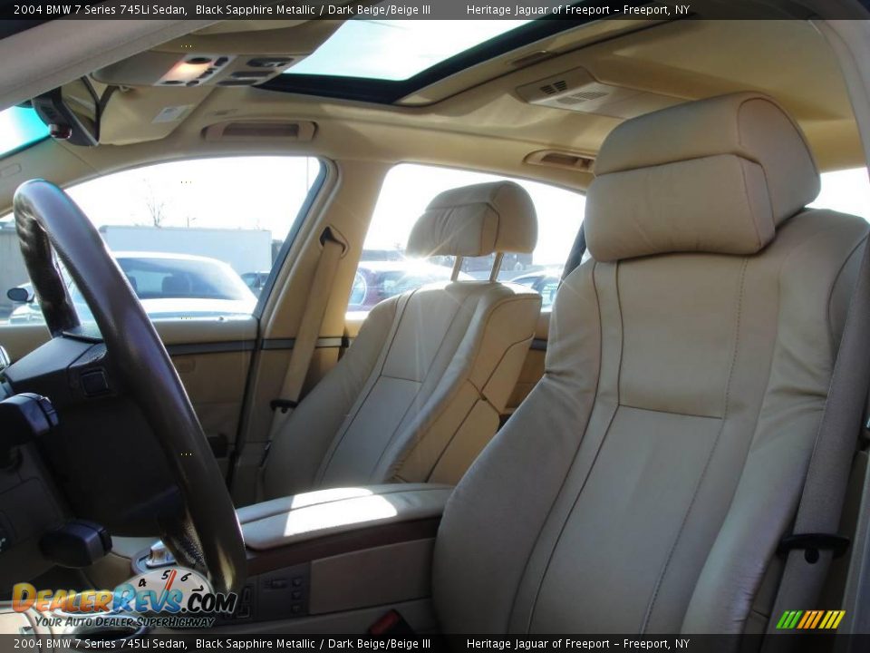 2004 BMW 7 Series 745Li Sedan Black Sapphire Metallic / Dark Beige/Beige III Photo #13