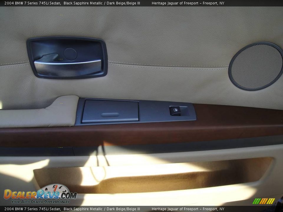 2004 BMW 7 Series 745Li Sedan Black Sapphire Metallic / Dark Beige/Beige III Photo #16