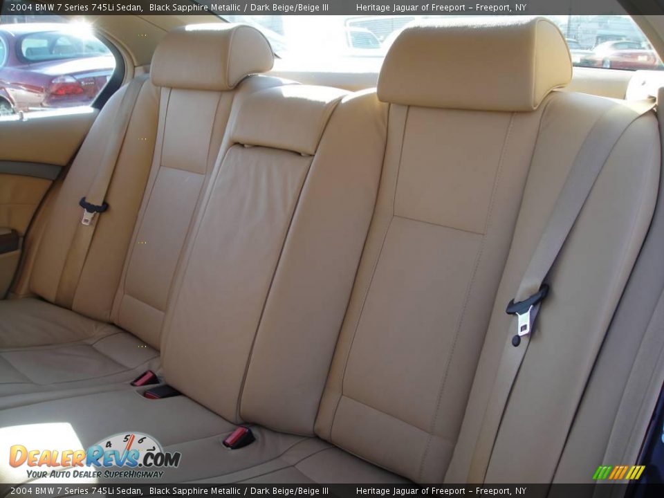 2004 BMW 7 Series 745Li Sedan Black Sapphire Metallic / Dark Beige/Beige III Photo #17