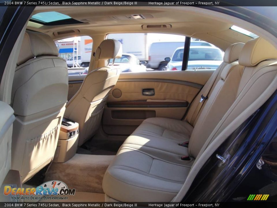 2004 BMW 7 Series 745Li Sedan Black Sapphire Metallic / Dark Beige/Beige III Photo #18