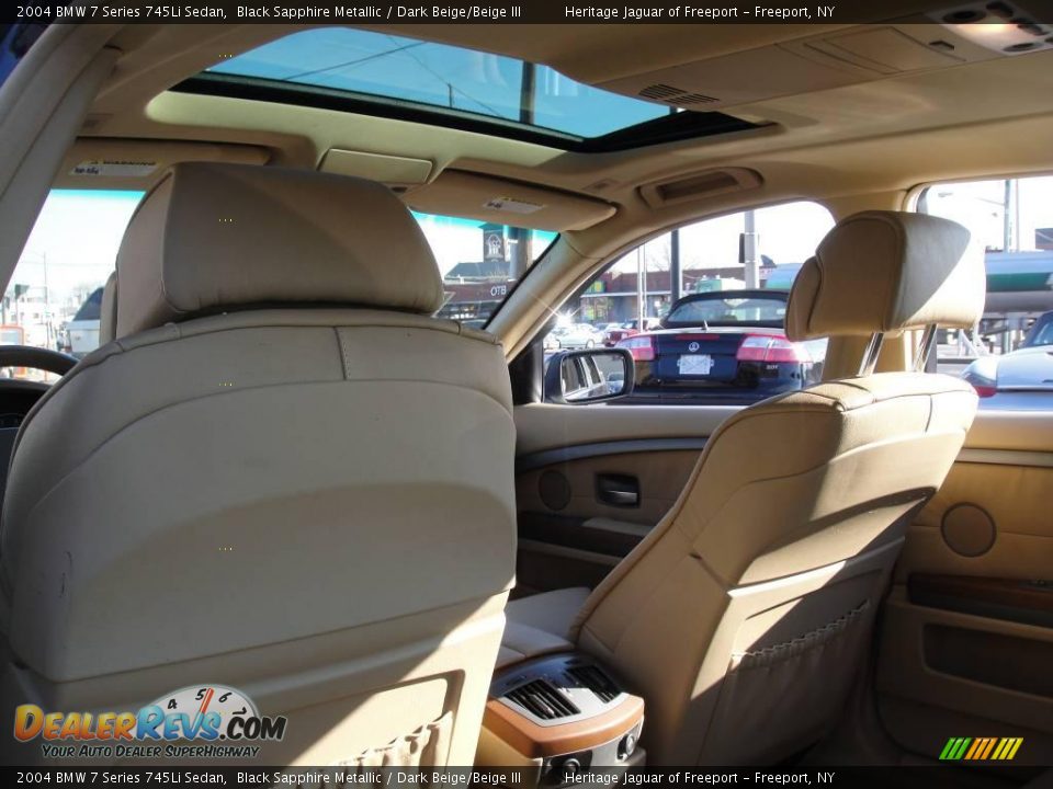 2004 BMW 7 Series 745Li Sedan Black Sapphire Metallic / Dark Beige/Beige III Photo #19