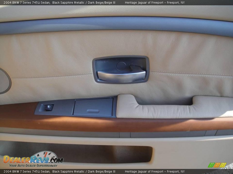 2004 BMW 7 Series 745Li Sedan Black Sapphire Metallic / Dark Beige/Beige III Photo #20