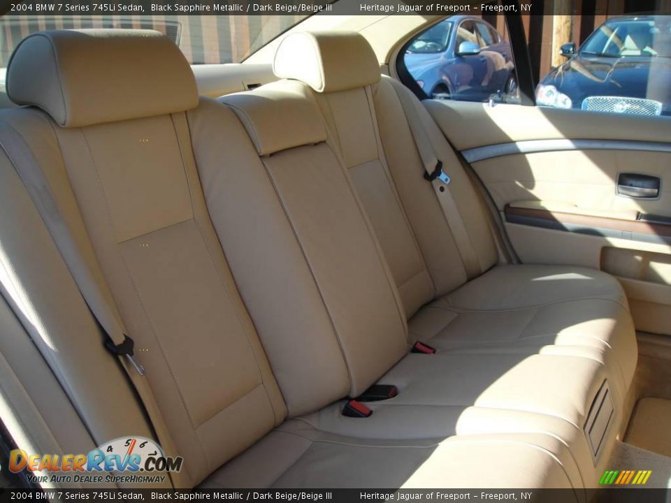 2004 BMW 7 Series 745Li Sedan Black Sapphire Metallic / Dark Beige/Beige III Photo #21