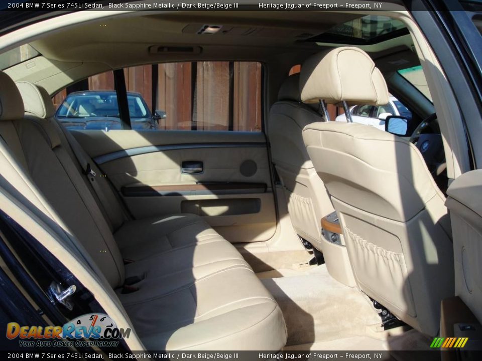 2004 BMW 7 Series 745Li Sedan Black Sapphire Metallic / Dark Beige/Beige III Photo #22