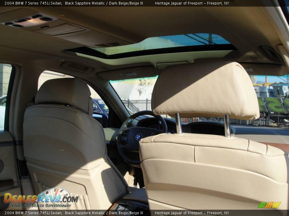 2004 BMW 7 Series 745Li Sedan Black Sapphire Metallic / Dark Beige/Beige III Photo #23