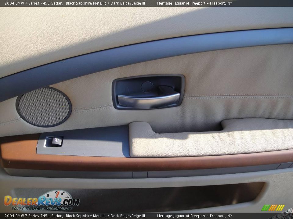 2004 BMW 7 Series 745Li Sedan Black Sapphire Metallic / Dark Beige/Beige III Photo #24