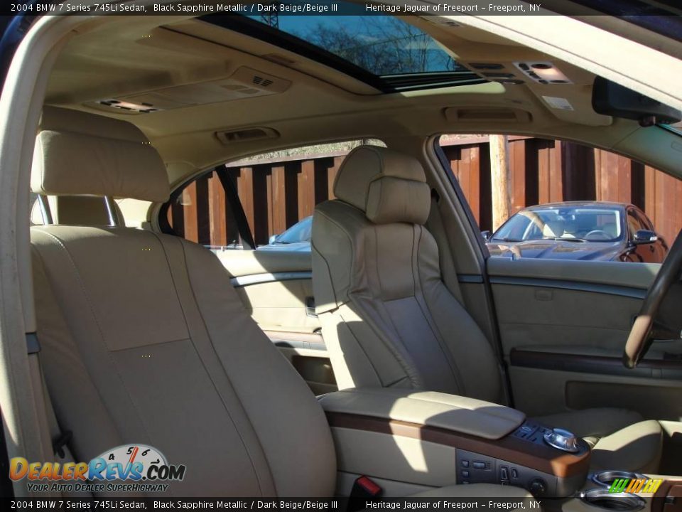 2004 BMW 7 Series 745Li Sedan Black Sapphire Metallic / Dark Beige/Beige III Photo #25