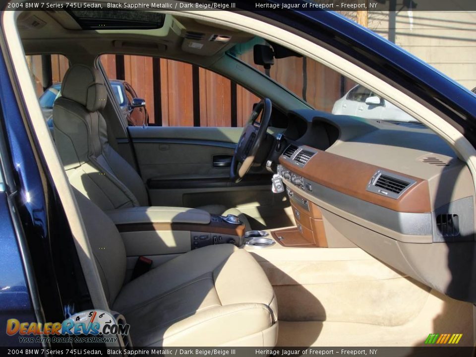 2004 BMW 7 Series 745Li Sedan Black Sapphire Metallic / Dark Beige/Beige III Photo #26