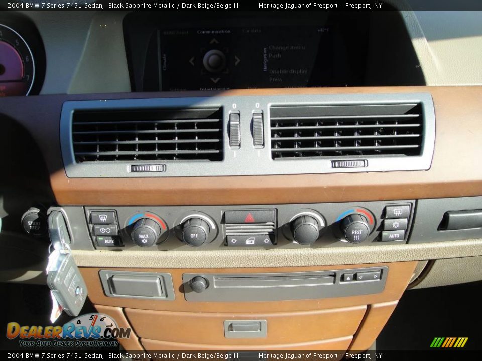 2004 BMW 7 Series 745Li Sedan Black Sapphire Metallic / Dark Beige/Beige III Photo #29
