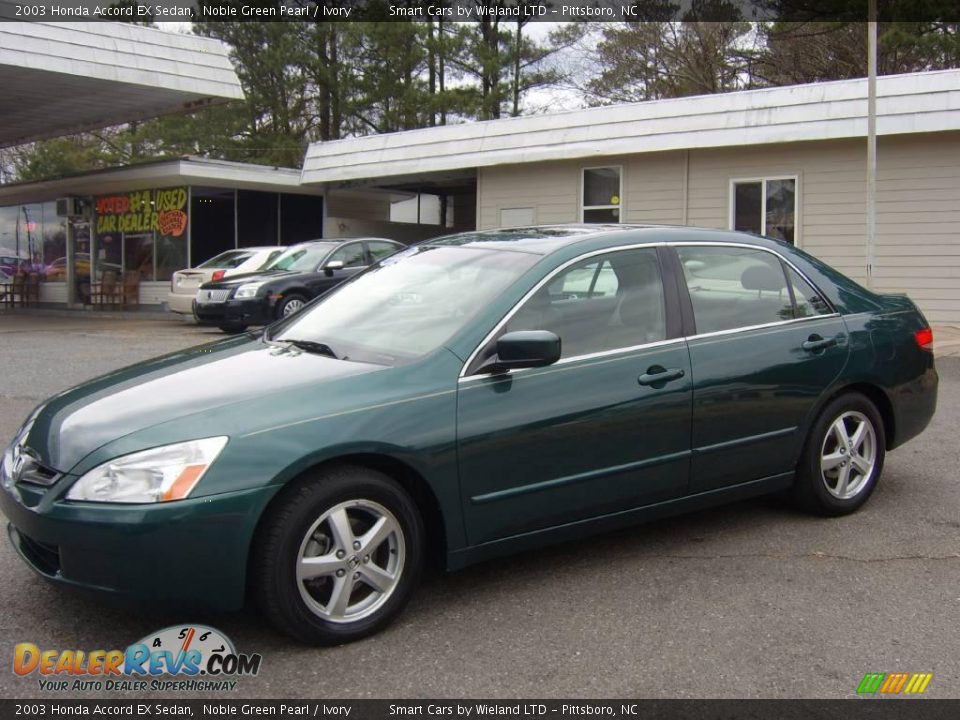 2003 Honda Accord EX Sedan Noble Green Pearl / Ivory Photo #7
