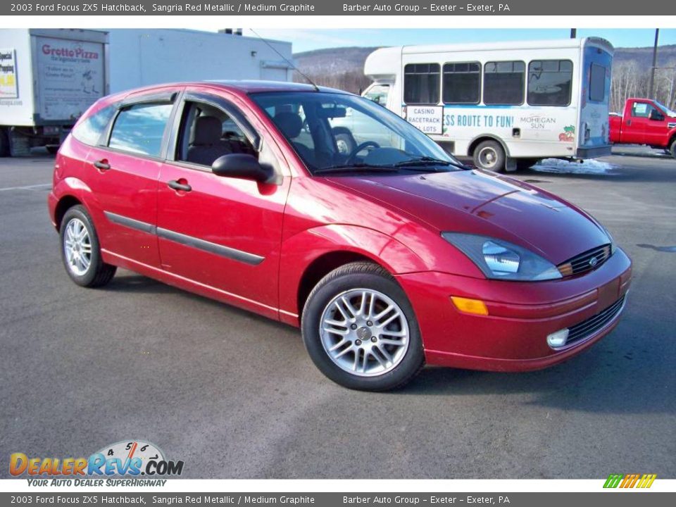 2003 Ford Focus ZX5 Hatchback Sangria Red Metallic / Medium Graphite Photo #3