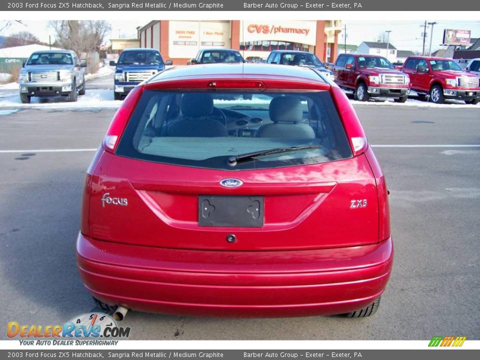 2003 Ford Focus ZX5 Hatchback Sangria Red Metallic / Medium Graphite Photo #6