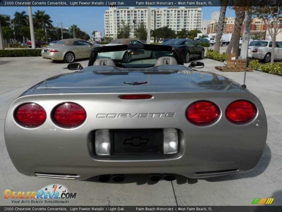 2000 Chevrolet Corvette Convertible Light Pewter Metallic / Light Oak Photo #5