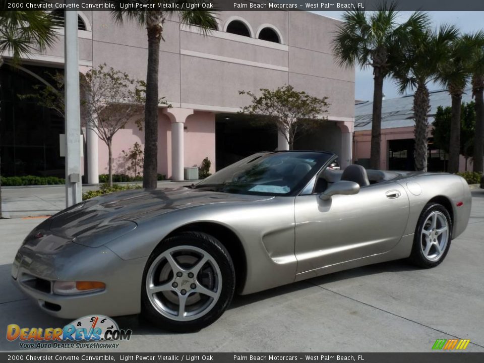 2000 Chevrolet Corvette Convertible Light Pewter Metallic / Light Oak Photo #10