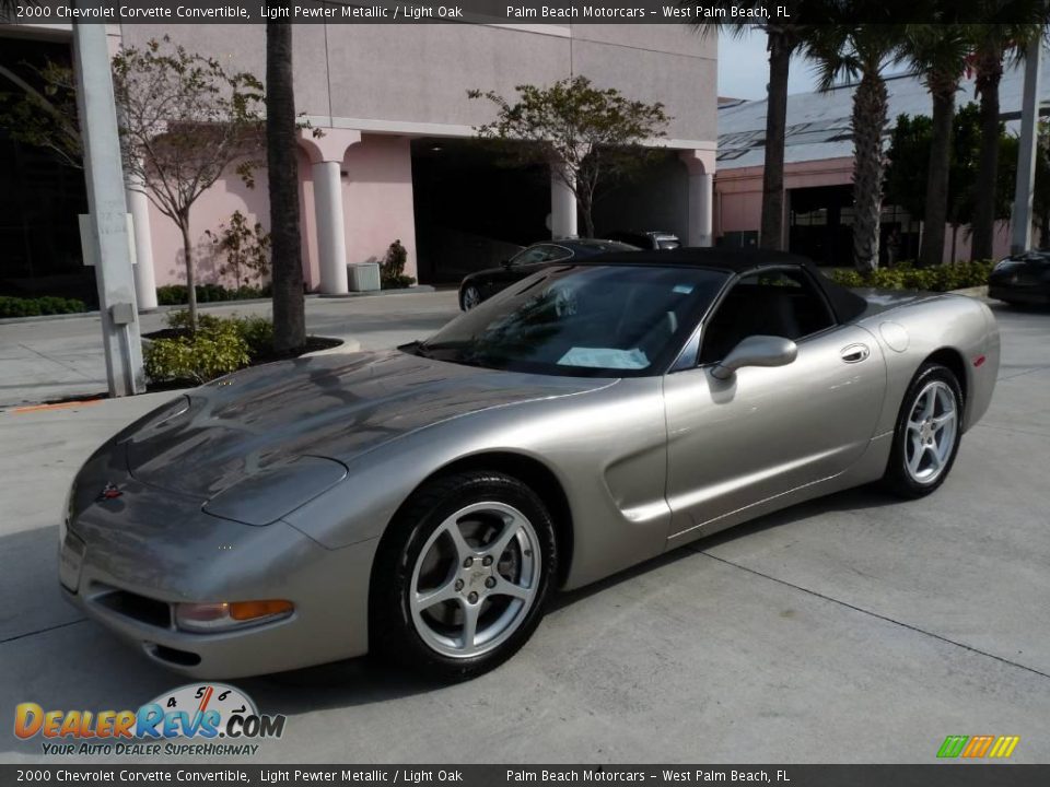 2000 Chevrolet Corvette Convertible Light Pewter Metallic / Light Oak Photo #12