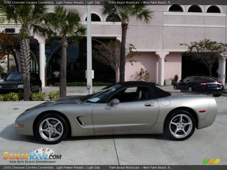 2000 Chevrolet Corvette Convertible Light Pewter Metallic / Light Oak Photo #13