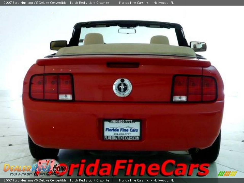 2007 Ford Mustang V6 Deluxe Convertible Torch Red / Light Graphite Photo #6