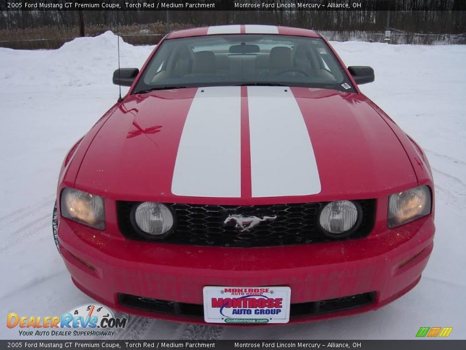 2005 Ford Mustang GT Premium Coupe Torch Red / Medium Parchment Photo #8
