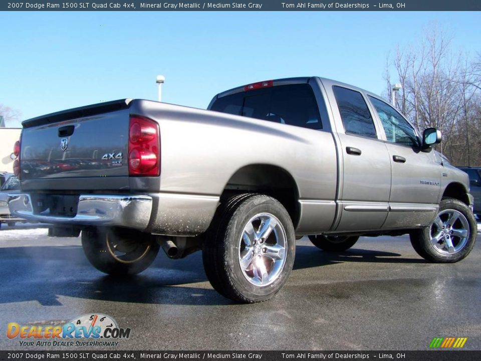 2007 Dodge Ram 1500 SLT Quad Cab 4x4 Mineral Gray Metallic / Medium Slate Gray Photo #7